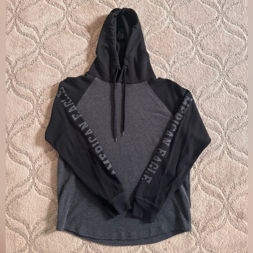 American Eagle Men's Soft Thermal Charcoal Hoodie